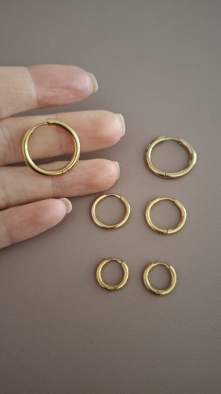 Orecchini pendenti & Orecchini a lobo: Icrush Edelstahl Creolen Set – Nuovo (secondo la descrizione) da Rickenbach b. Wil venduto da VeryLovelyThings 1