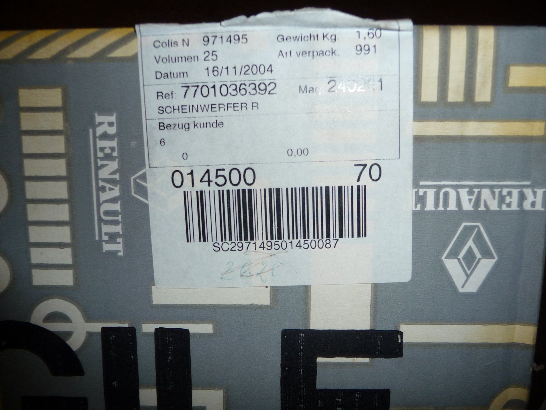 Fari: Renault Twingo 1  Scheinwerfer  R    77 01 036 392 – Nuovo e nell'imballaggio originale da Bennau venduto da Marco363 5