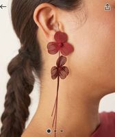 Ohrringe Orchideen Blumen Ohrringe floral bordeaux