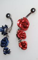 Piercing de nombril roses lot de deux état neuf avec pad