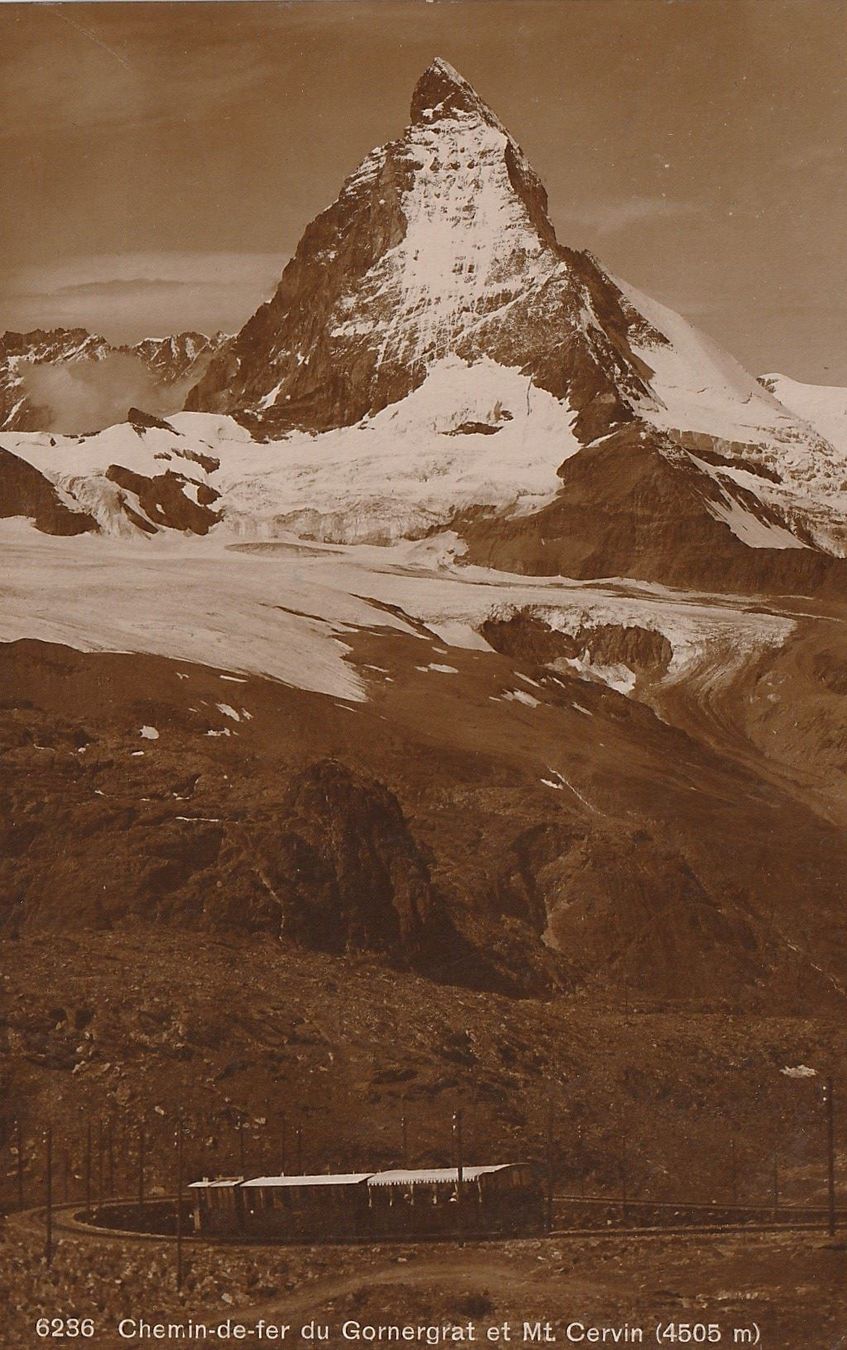 Cartoline postali: Gornergratbahn und Matterhorn – Usato da Aarburg venduto da Aare10