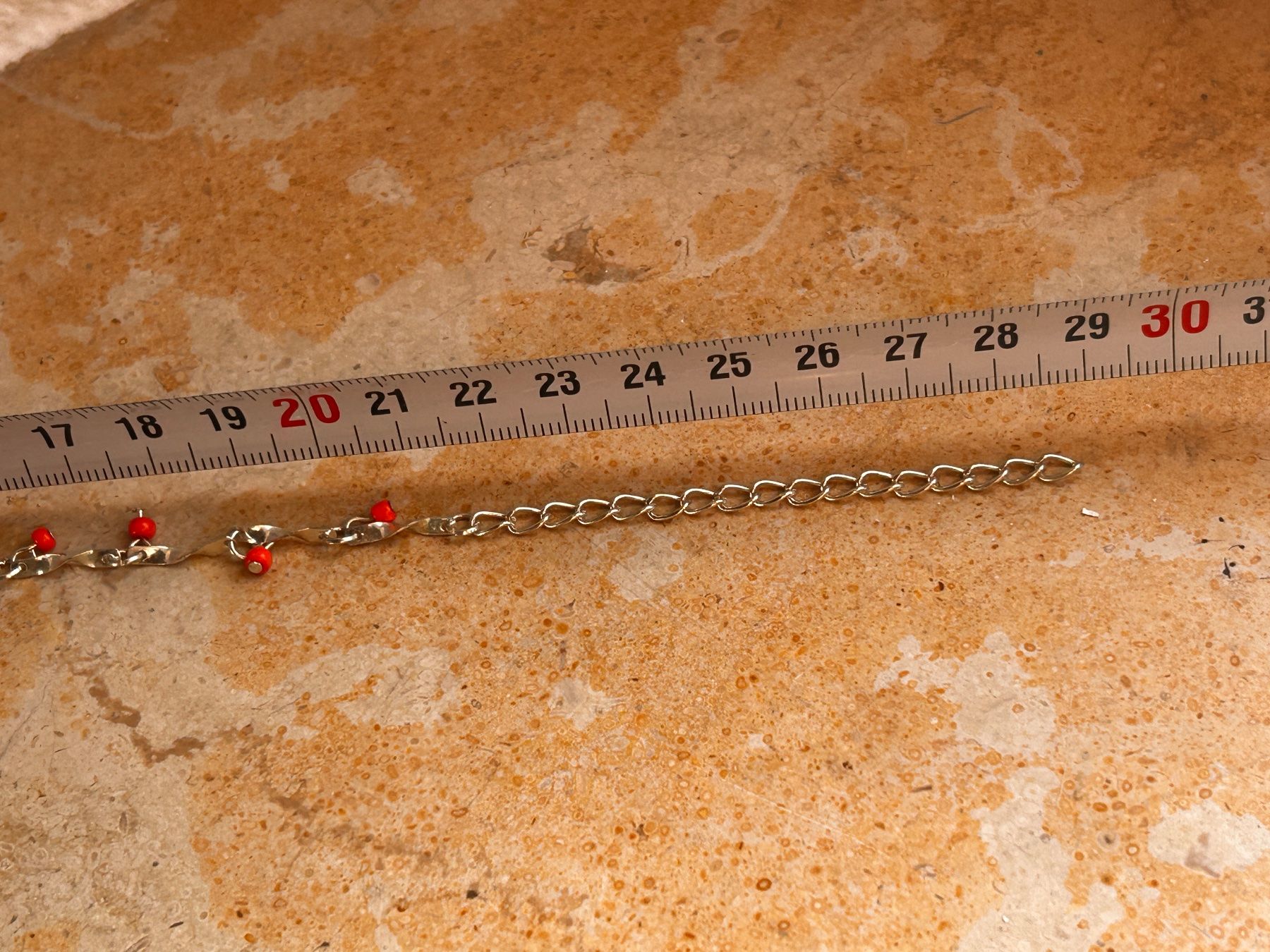 Catenine: Fusskette orange-silber (21-28cm) – Usato da Dittingen venduto da Bellevista 4