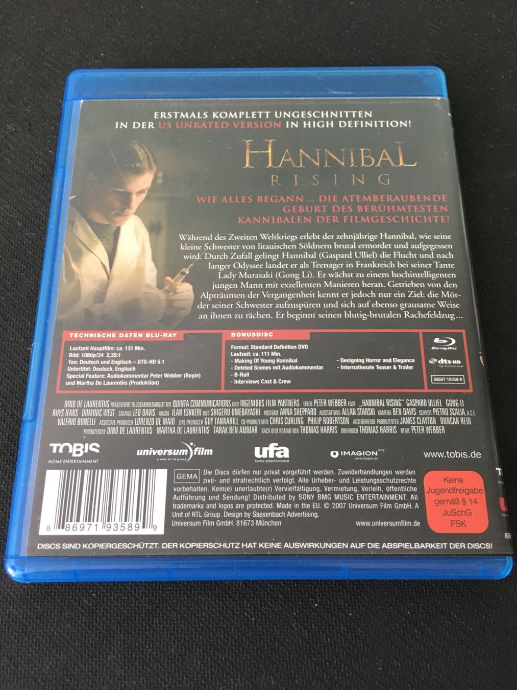 Tutti i DVDs: Hannibal Rising [Blu-ray] 2 Discs – Usato da St.Gallen venduto da MedienJoe 1