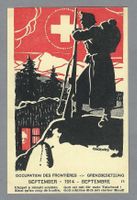 SEPTEMBER 1914, GRENZBESETZUNG, SCHÖNE KARTE SIGN. SCHWARZ