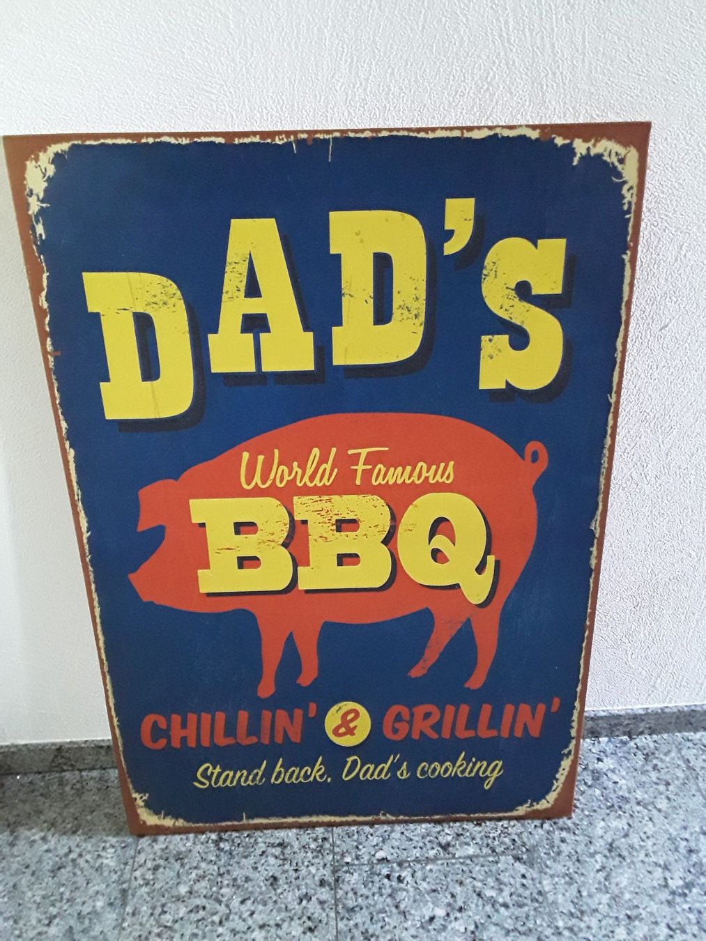 Foto & Immagini: LEINWANDBILD - "DAD'S WORLD FAMOUS BBQ" - VINTAGE – Usato da Bilten venduto da konrad7321 1
