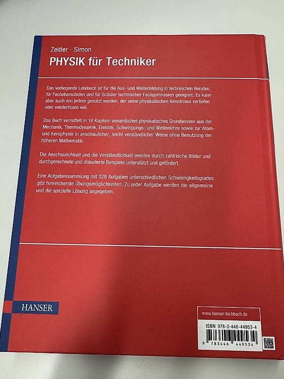 Livres: Physik für Techniker – D'occasion à Bottmingen par pav_tw5c 1