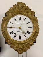 SCHÖNE RUNDE COMTOISE I MIT DATUM I SIGNIERT I CA. 1860
