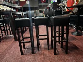 4 Barhocker Kunstleder Braun