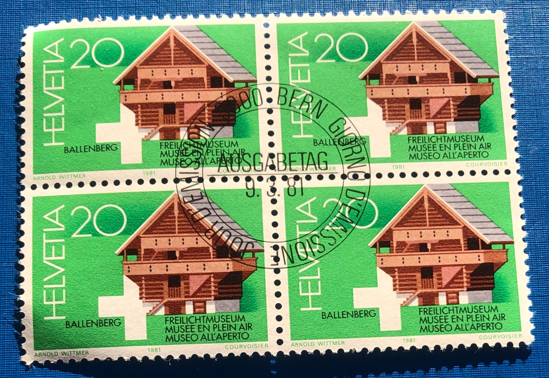 Tutti i francobolli: 4 er Block Nr.649 mit Vollstempel Bern – Usato da Aarau venduto da Billa007
