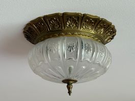 Deckenleuchte Messing & satiniertes Glas Ø 28.5 cm