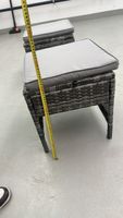 2er Set Rattanstühle mit Kissen