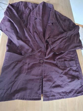 Veste légère - blazer, fluide couleur aubergine taille M