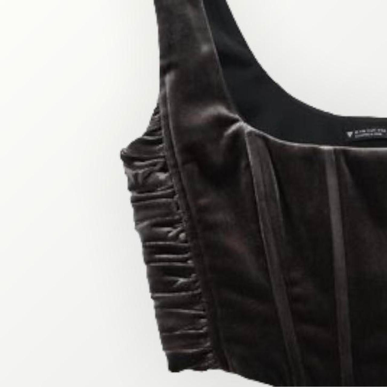 Zara Top: ZARA Samt Corset Top Grau – Nuovo (secondo la descrizione) da Basel venduto da 1moonstar 1