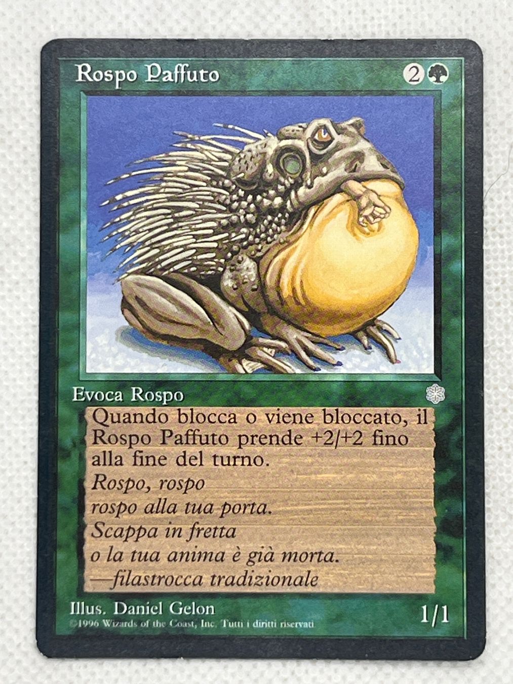 Magic The Gathering Cartes à collectionner: MTG Rospo Paffuto ICE Italienisch Common – D'occasion à Hinterkappelen par Kim1992