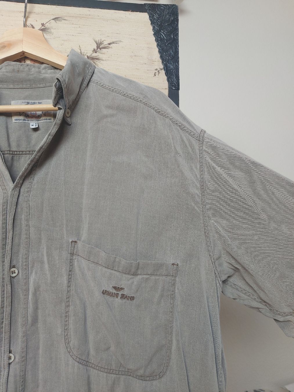 Armani Camicie: Chemisette vintage Armani - T. M – Usato da Lausanne venduto da Super-cerise 1