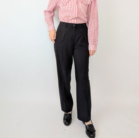 Damen Stoffhose schwarz aus Schurwolle Grösse 38