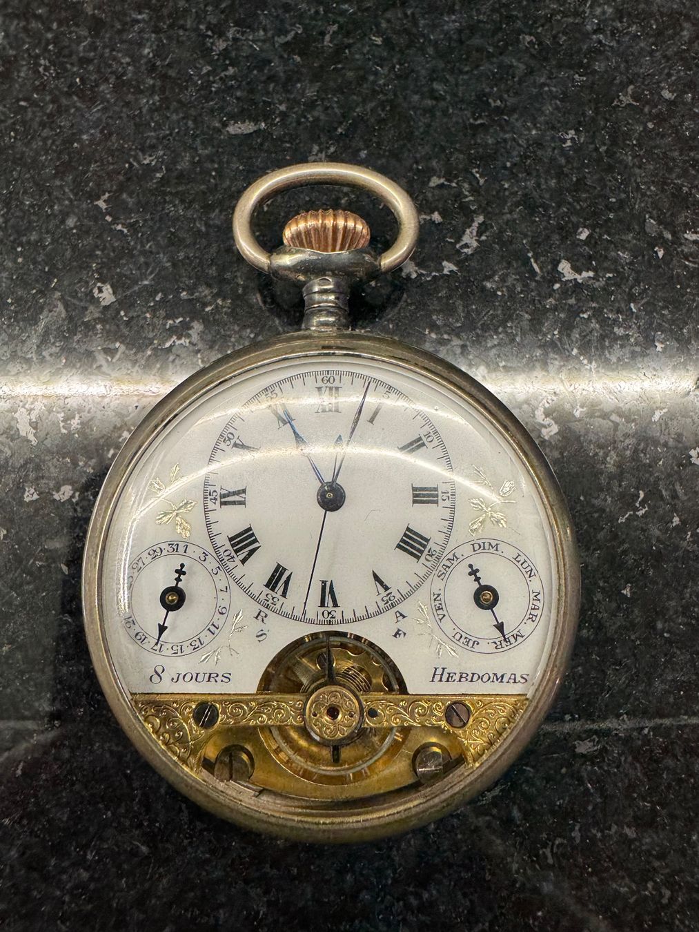 Breguet Orologi: Taschenuhr Brequet 8 Jours Silber – Usato da Flawil venduto da ser_mm6g