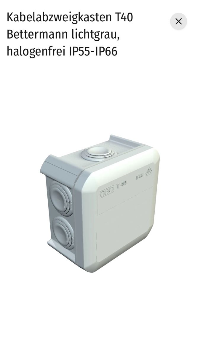 Alimentation électrique: 5x OBO Abzweigdose T40 – Neuf avec emballage d'origine à Bilten par Rocky1291 6