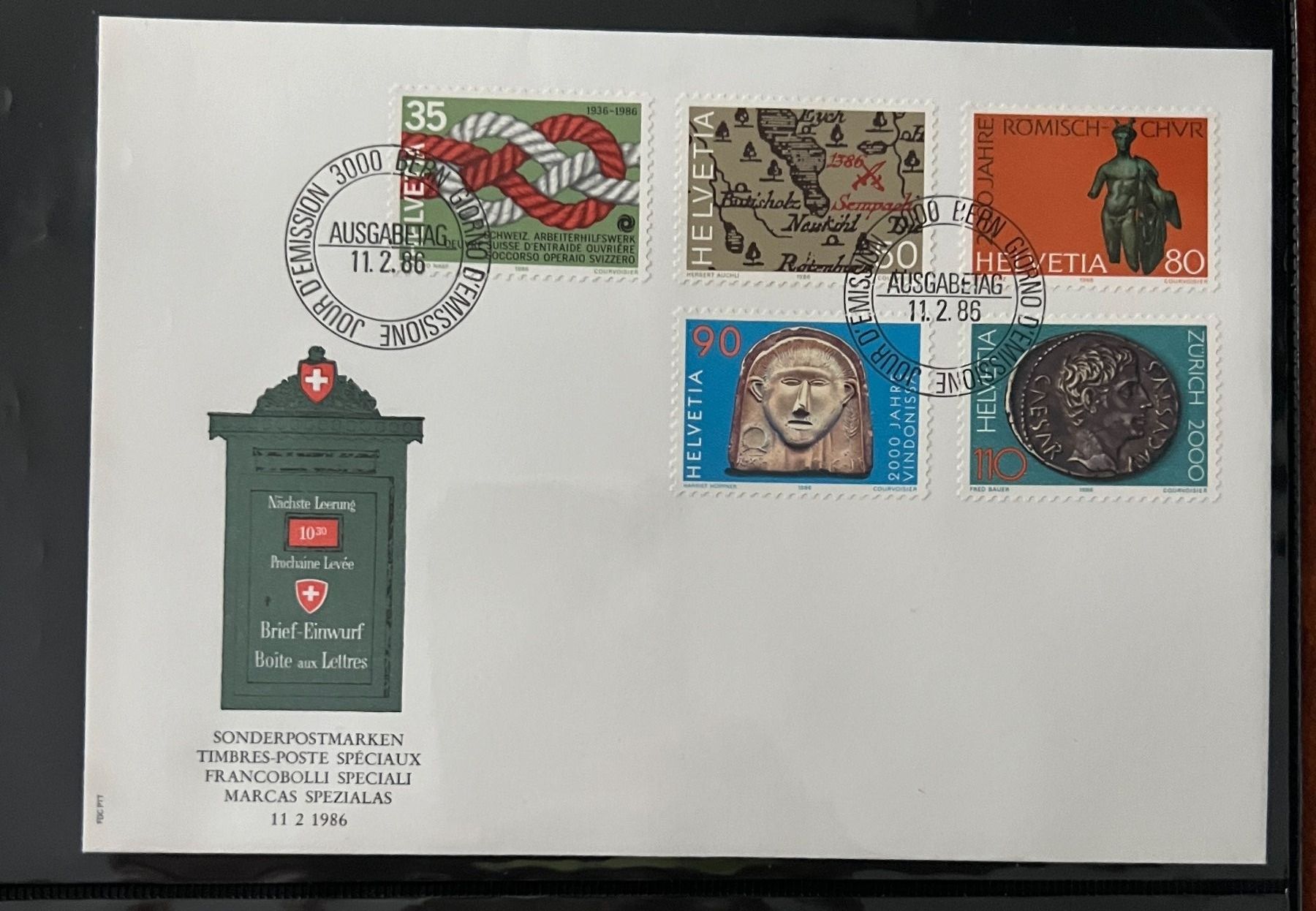 Alle Briefmarken: Erstagsbrief 1986 – Gebraucht aus Rotkreuz von Parcore