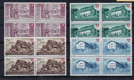 Pro Patria 1949 Viererblochs  postfrisch  9352