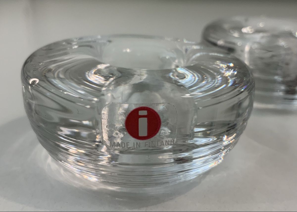 Portacandele: Paire de bougeoire en verre – Usato da rolle venduto da Tontonjulot 2