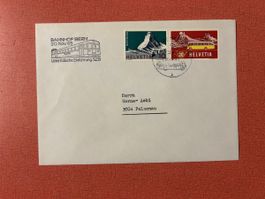 Ersttagsbrief Bahnhof Bern Unterirdische Einführung 1965
