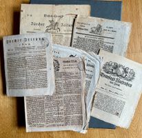Konvolut hist. Zürcher Zeitungen von 1730-1816
