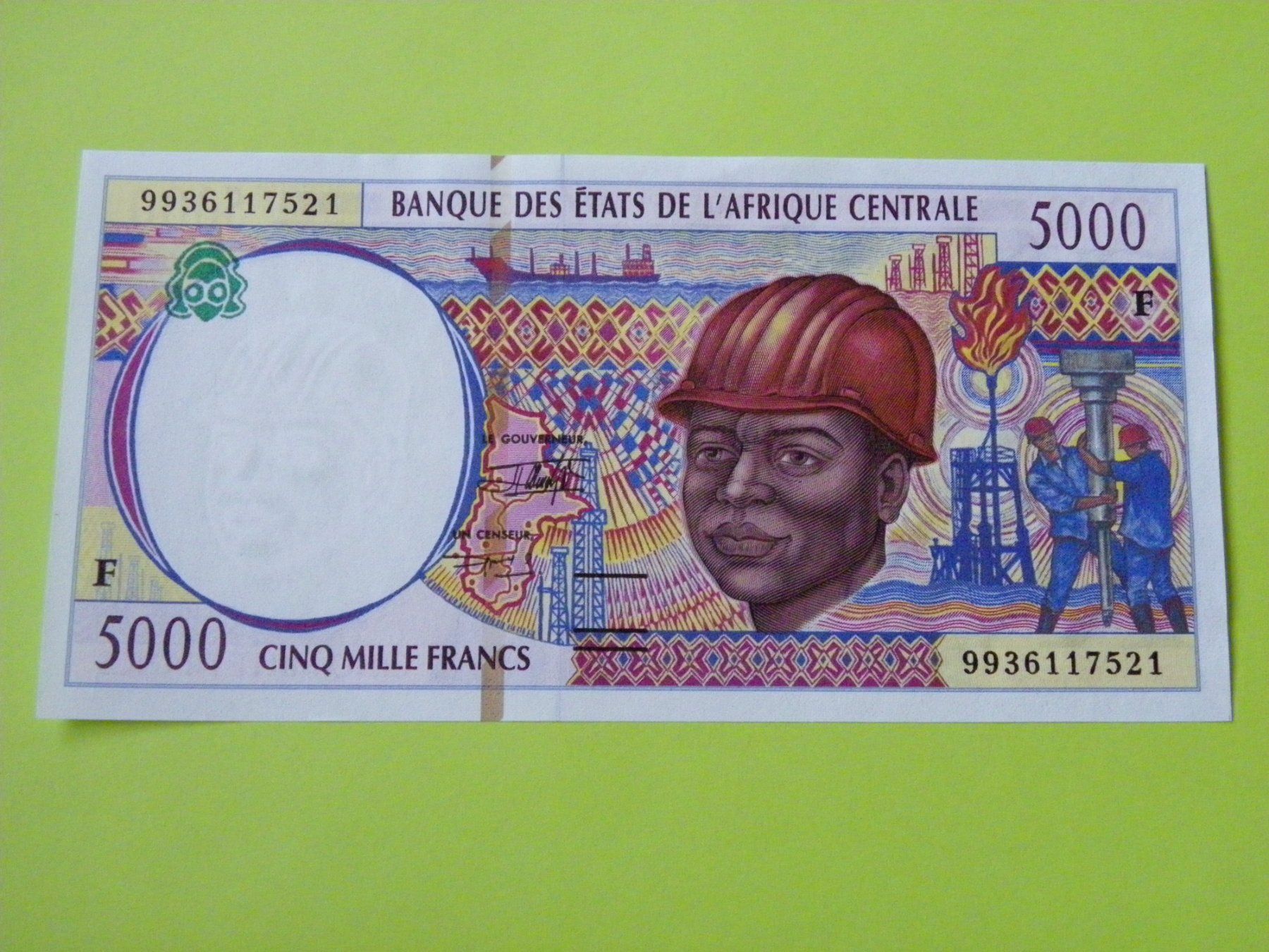 Original 5000 CFA Francs Banknote, Neu Zustand, Selten (Neu (gemäss ...