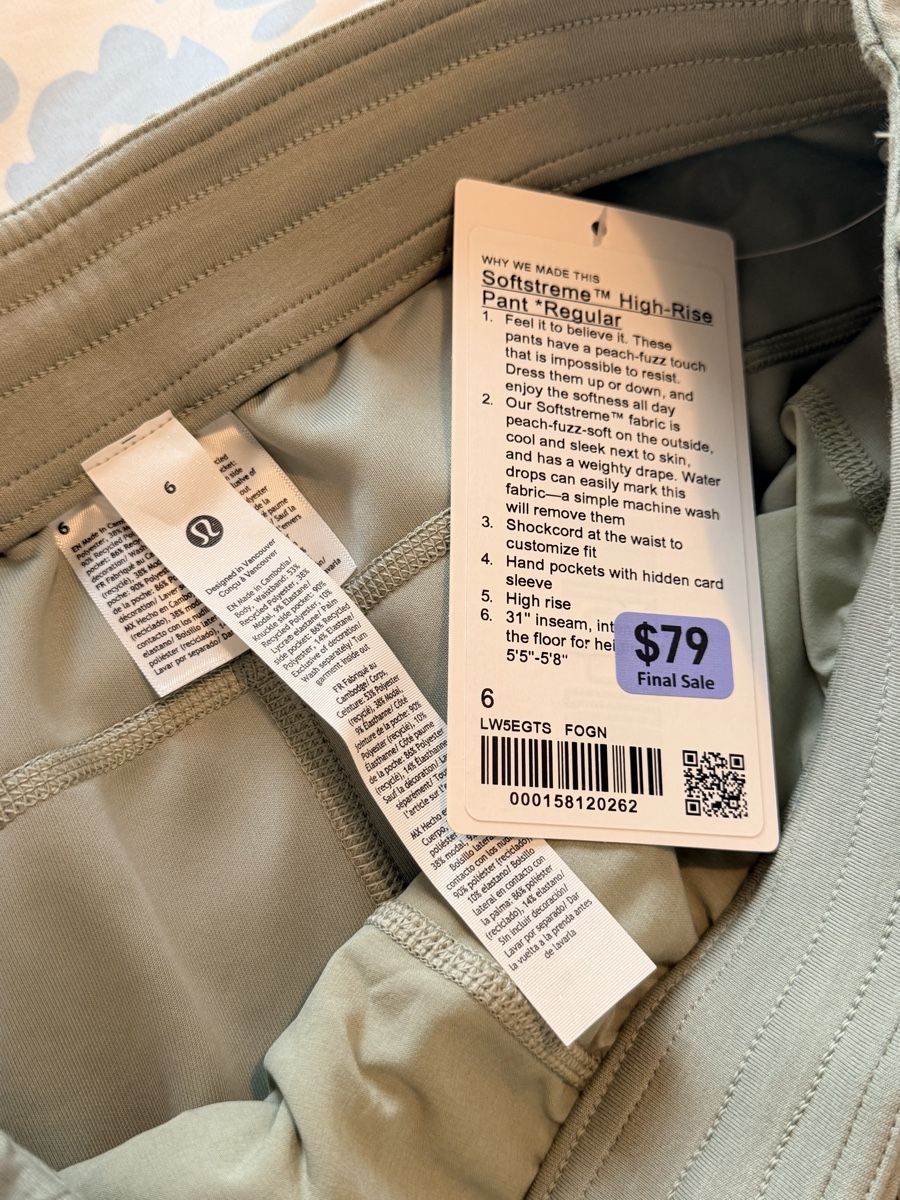 Lululemon Pantalons: Lululemon Softstreme HR pants - size 6 – Neuf (Voir description) à Regensdorf par Let-me-win-please 1