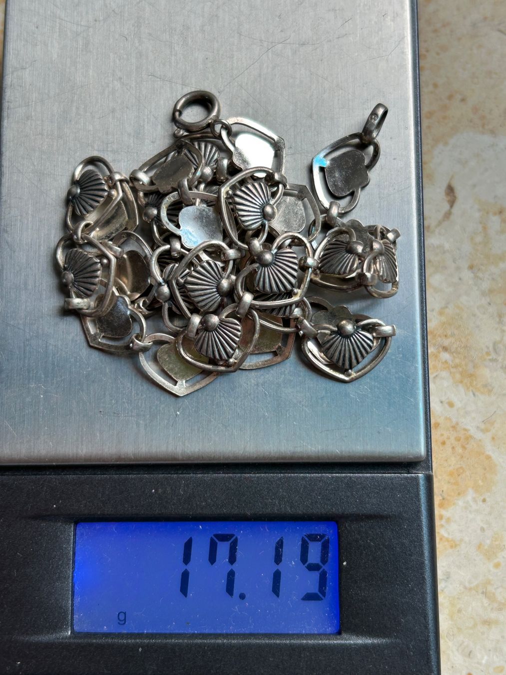 Catenine: Halskette, HERZEN Silber – Usato da Basel venduto da bellespirit 7