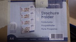 EUROPEL Wand-Prospekthalter, A4 quer, 4 Fächer, glasklar