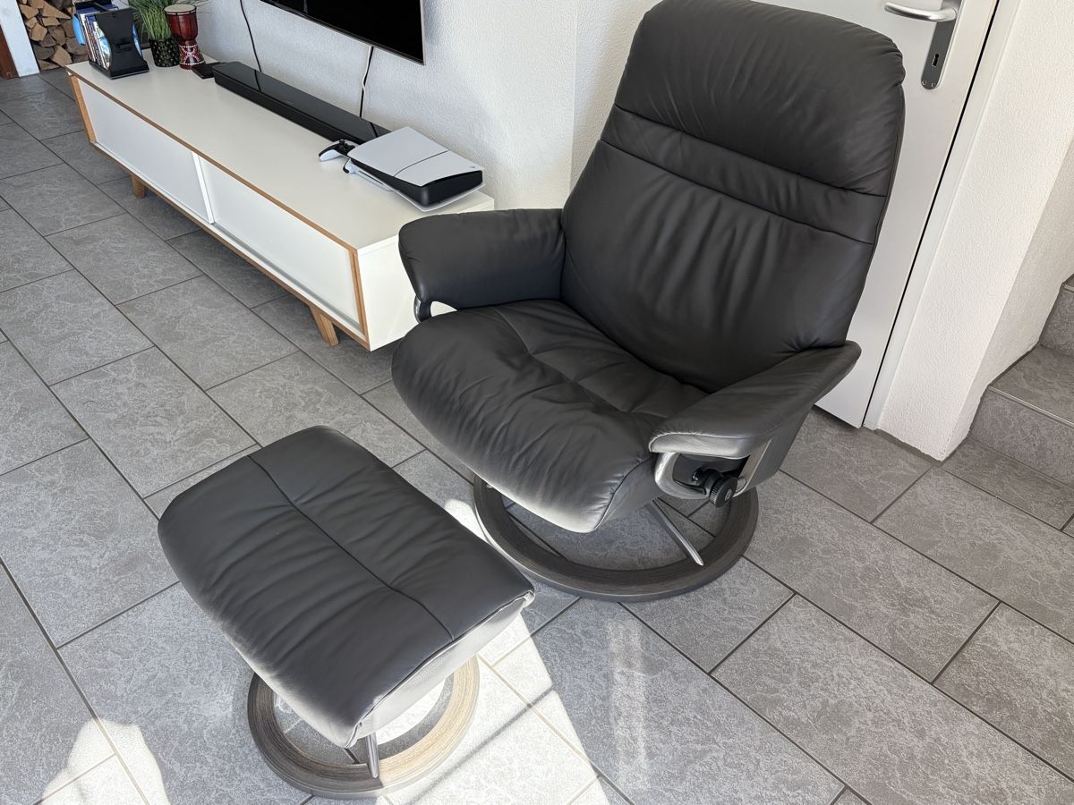 Stressless Poltrone: Stressless Sessel mit Hocker Ledersessel – Usato da Freienstein venduto da Zippi007