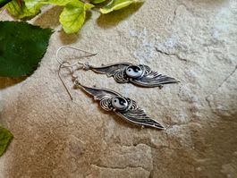 Ohrringe Silber Yin und Yang - Onyx schwarz und weiss