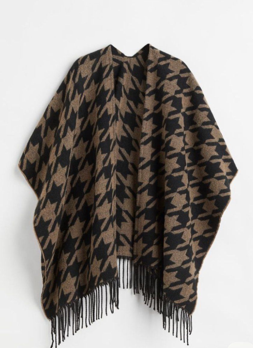 H&M Altro in Moda donna: Eleganter Cape mit Hahnentrittmuster – Usato da Zürich venduto da glueck9