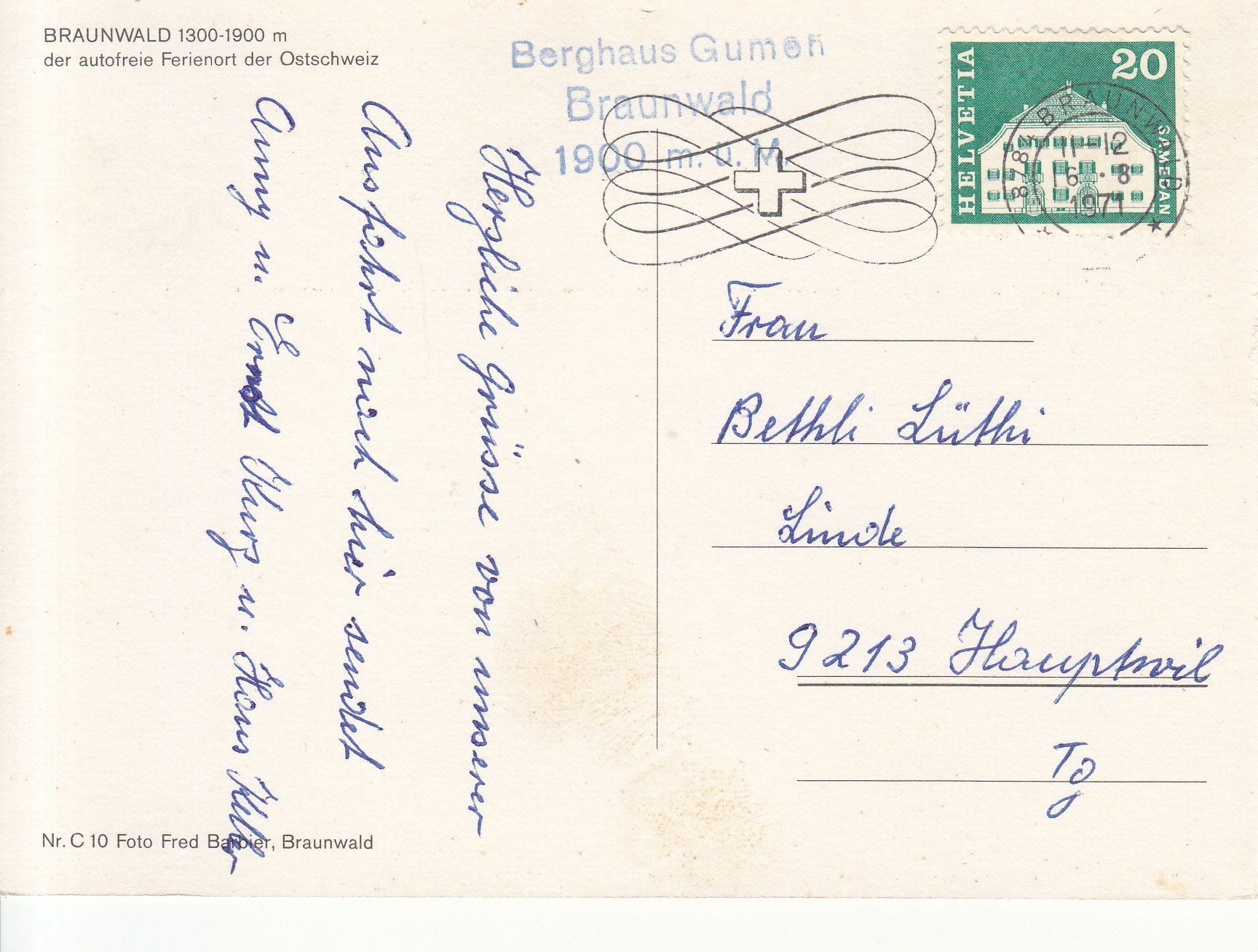 Cartoline postali: Braunwald 1977 – Usato da Bürglen TG venduto da StampGraf 1