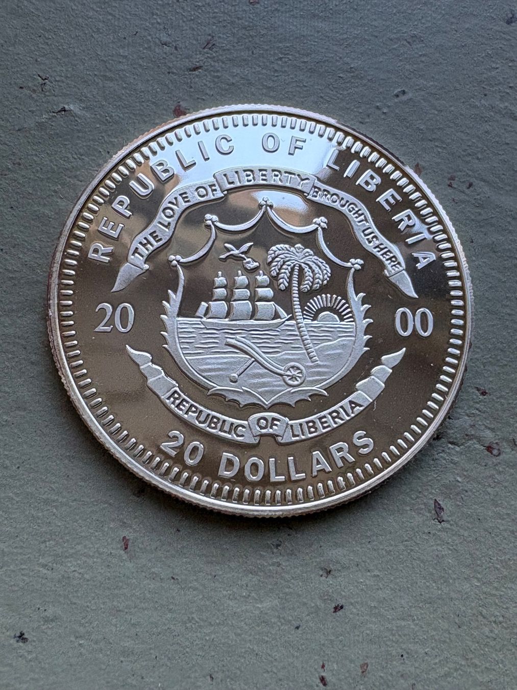 Tutti le monete: Liberia 2000 20 Dollars Silbermedaille – Usato da Zürich venduto da mysilvercoin 1