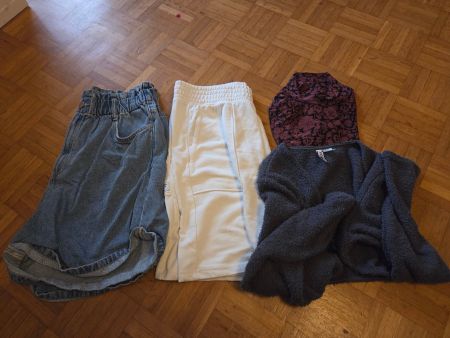 Hot-Pants, Bolero und Sweatshirt Gr. M