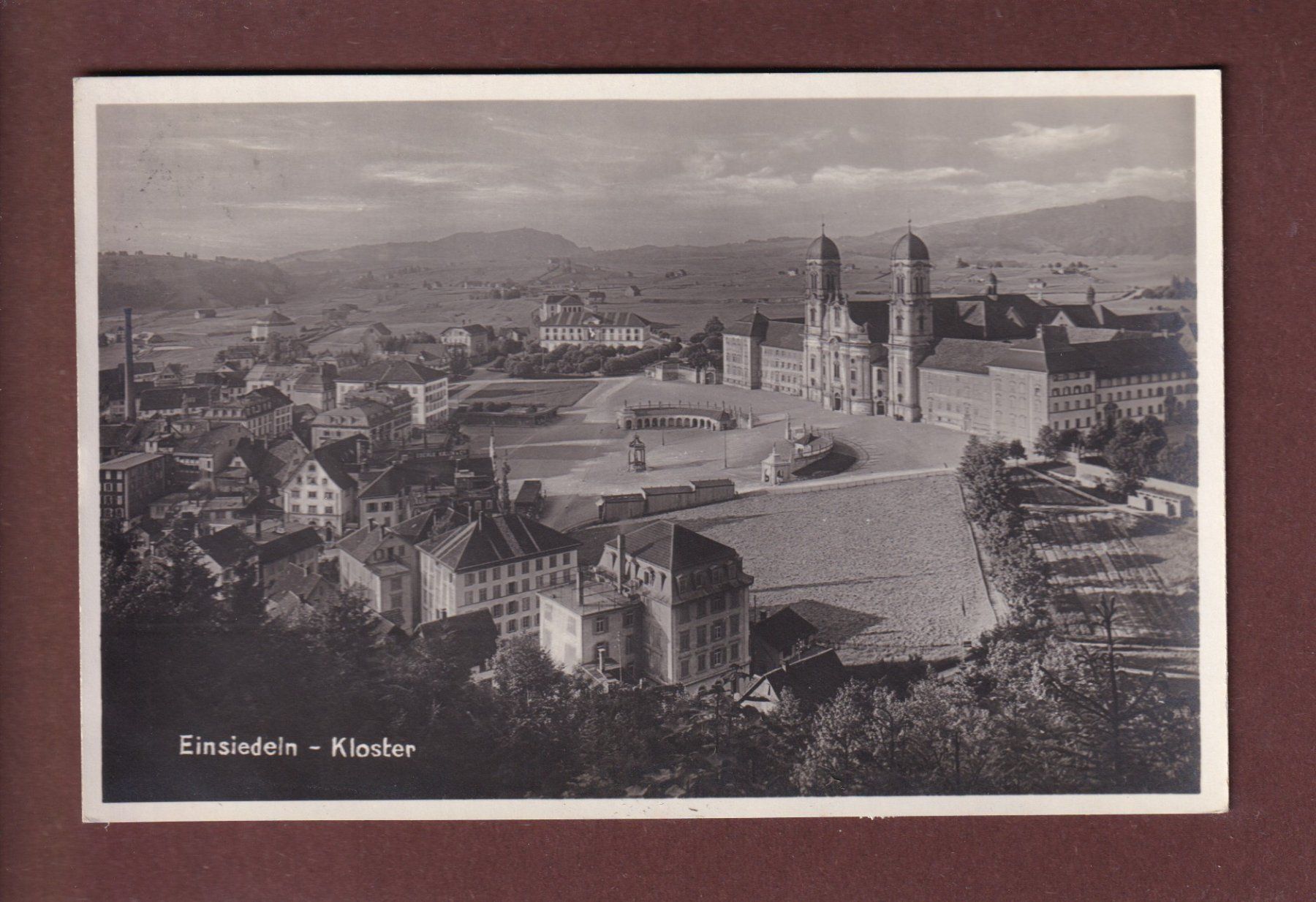 Ansichtskarten: EINSIEDELN - Kloster - 1926 – Gebraucht aus Pully von nicecards-shop