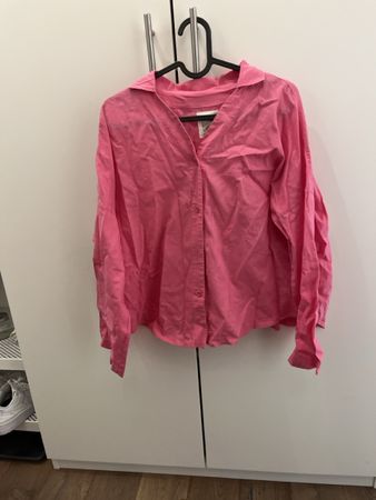 Bluse aus Leinen und Baumwolle Grösse XS Pink