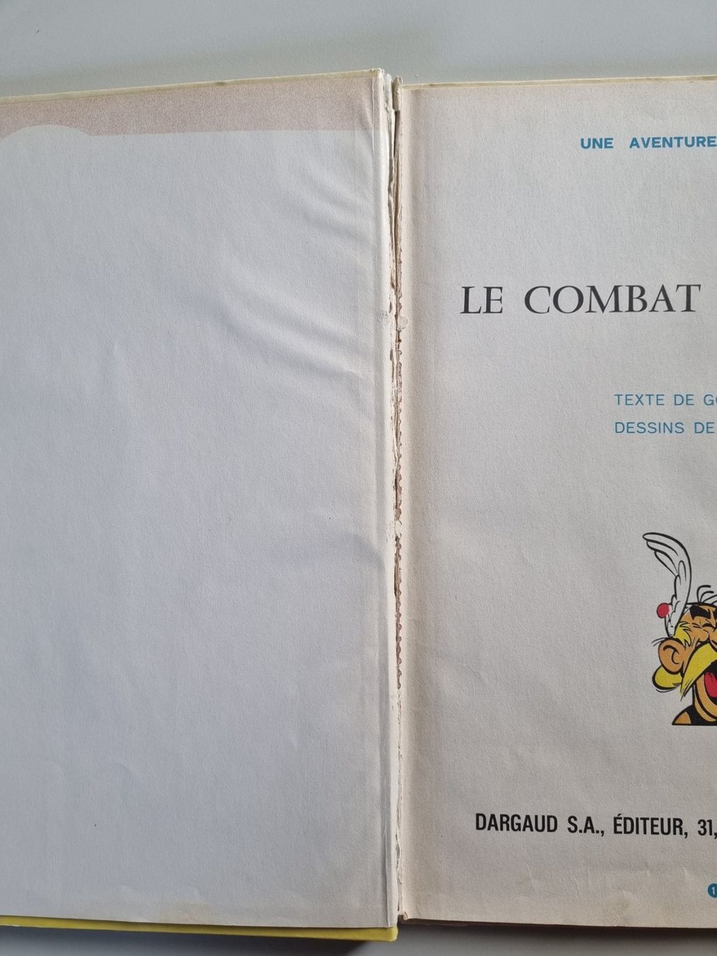 Fumetti: BD Astérix Le Combat des Chefs, 1966, couverture abîmée. – Difettoso da Echandens venduto da Dicot 2