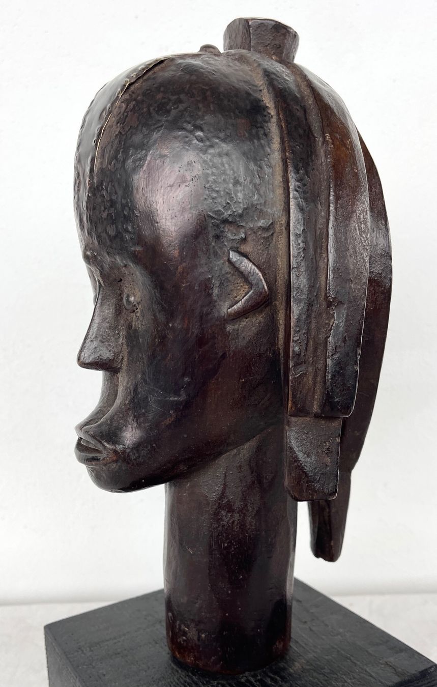 Skulpturen & Statuen: grosser ausdrucksstarker alter Fang Kopf Gabun H 25,5 cm – Gebraucht aus Rüthi (Rheintal) von Kunsthaus777 5