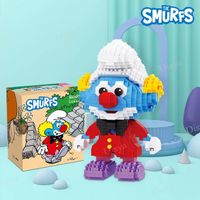 Clown-Schlumpf aus Klemmbausteinen (ähnlich wie Lego)