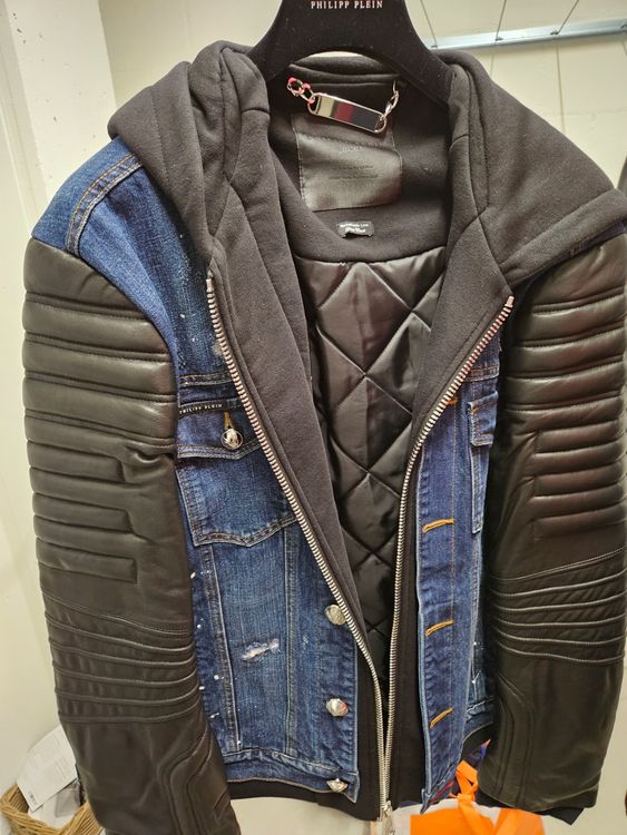 Philipp Plein Leder Jeans Hoodie Jacke Kaufen auf Ricardo
