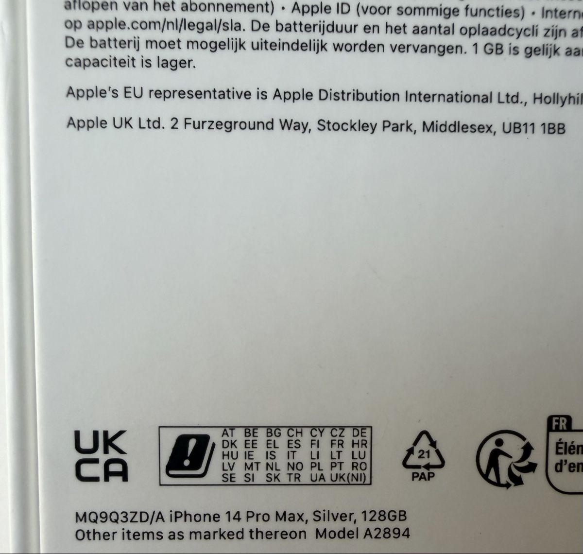 Apple Handys / Smartphones: iPhone 14 Pro Max 128GB Argent / silver Apple – Gebraucht aus Cornol von zep-3 2