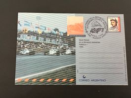 Argentinien Juan Fangio Sonderkarte 1995  gest.  (E1467)