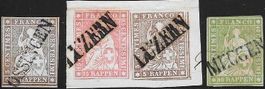 LOT 22Da, 24D+22a, 26G STAB-Stempel lesbar attraktiv ab 1.-