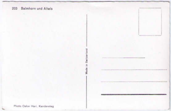 Cartes postales: Kandersteg - Balmhorn & Altels – D'occasion à Binningen par Mountainrider 1