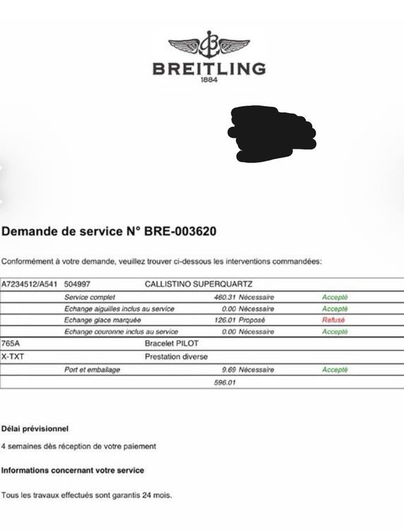 Breitling Orologi: Breitling Callistino Lady neuwertig ab Revision ref.A72345 – Nuovo (secondo la descrizione) da Nottwil venduto da Kaufen003 9