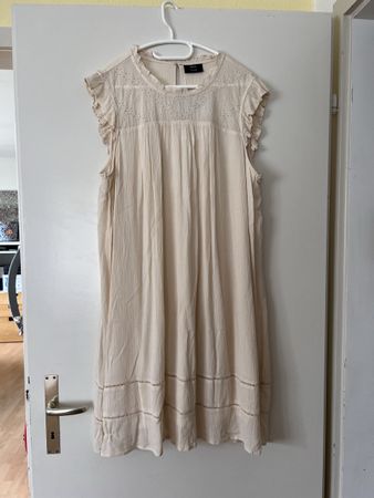 Boho-Kleid von C&A, Gr. L = 52, écru, NEU mit Etikette