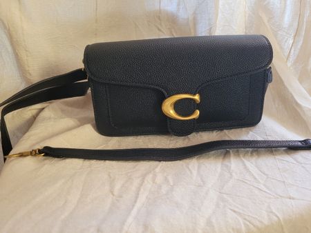 Sac bandoulière noir logo C doré NEUF 